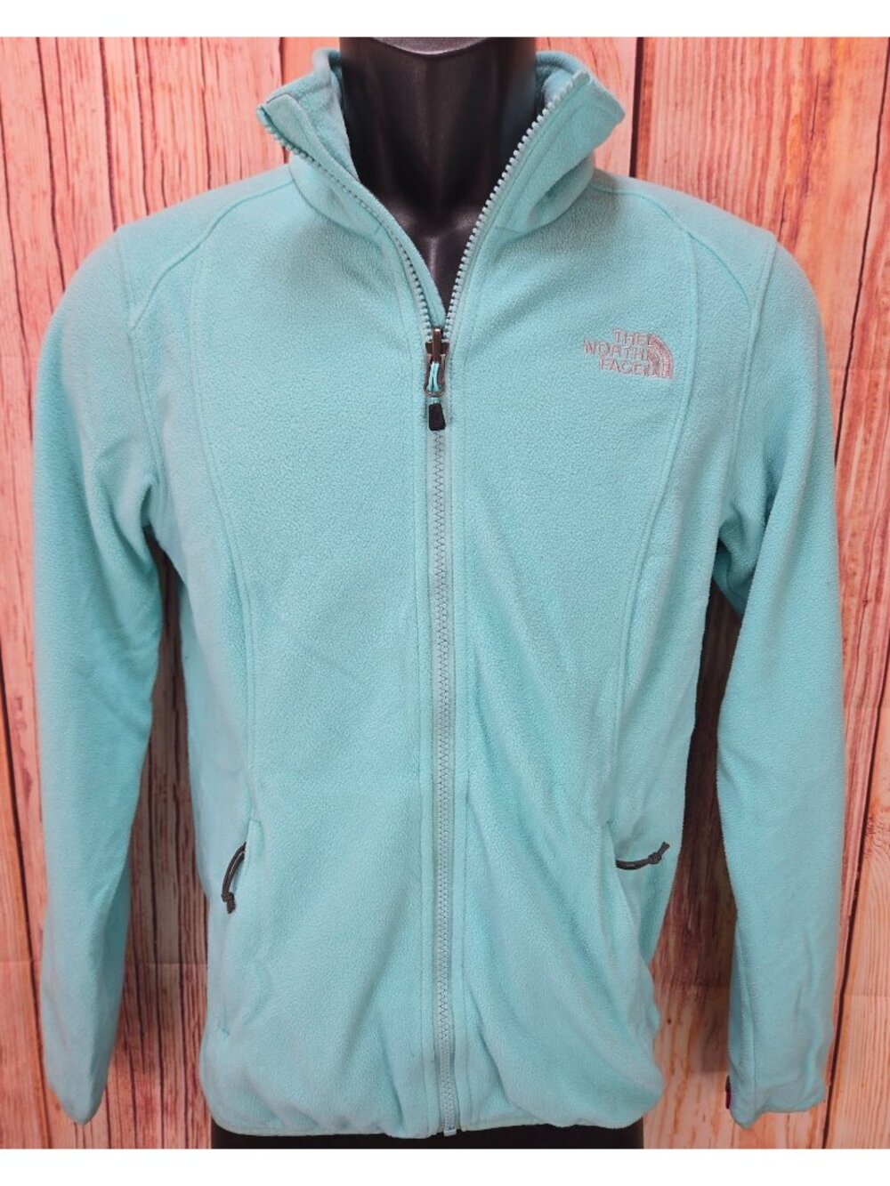 The North Face Womens Teal Full-Zip Fleece Jacket Size Small - Picture 1 of 8
